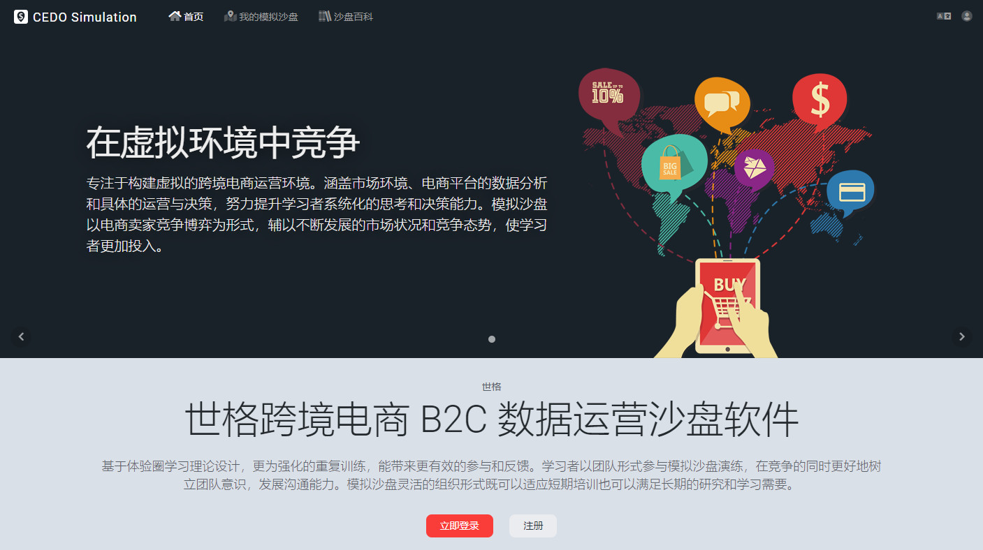 跨境电商B2C数据运营沙盘软件